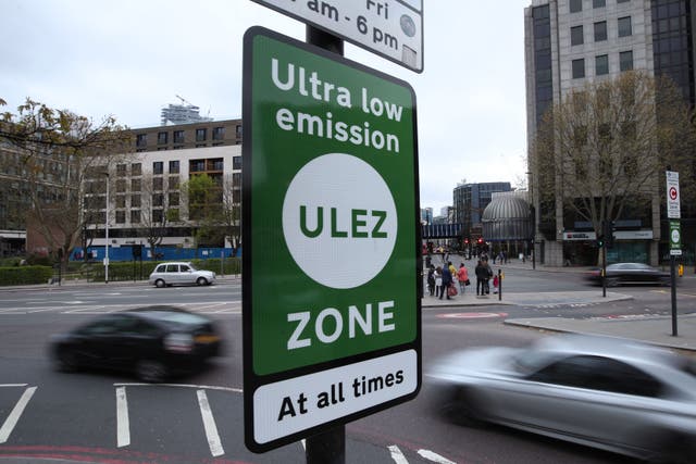 Hundreds of thousands more drivers face a daily fee of £12.50 for using London’s roads after mayor Sadiq Khan announced he will expand a pollution charge zone to boost air quality (Yui Mok/PA)