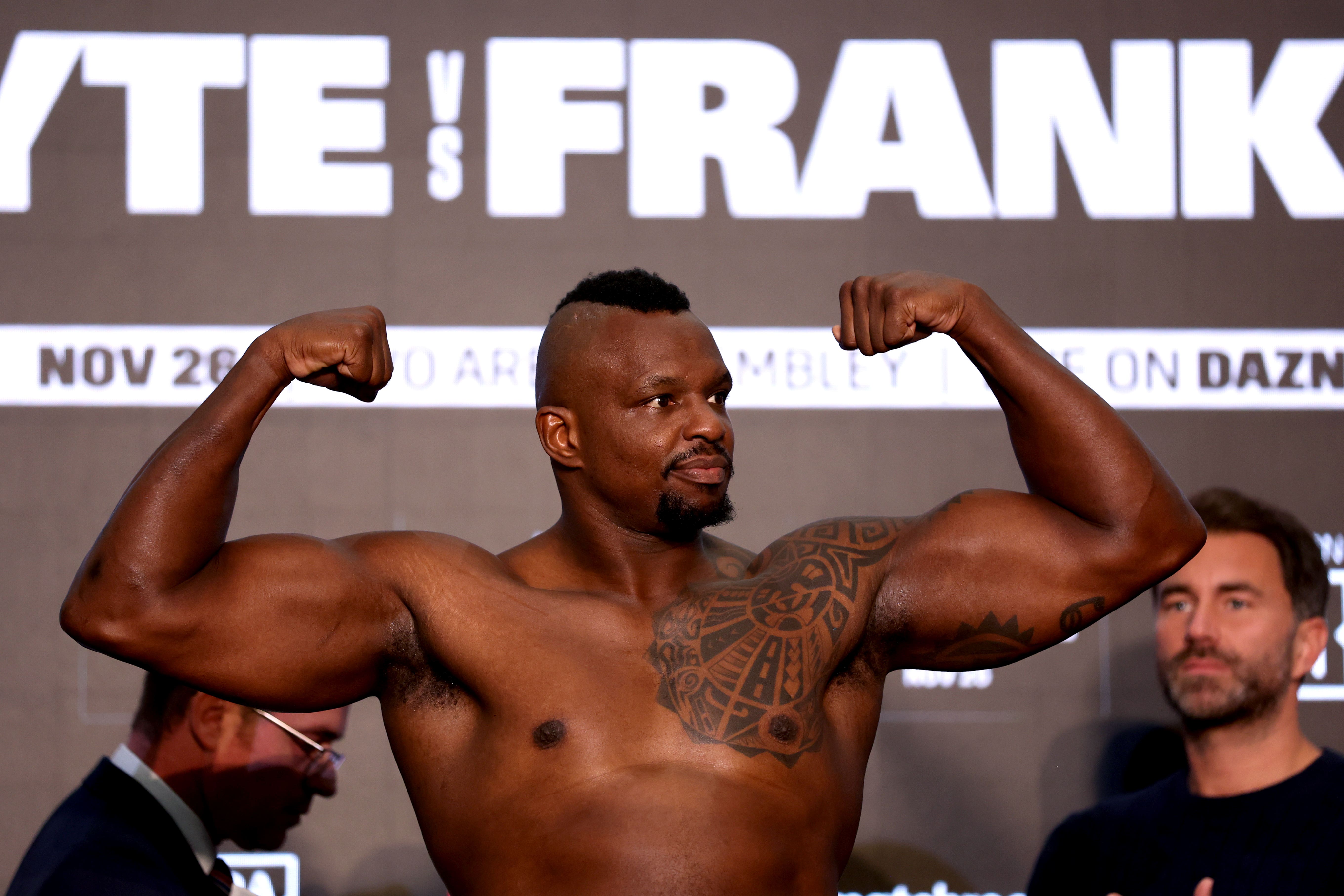 Dillian Whyte weighs in half a stone lighter than Jermaine Franklin The Independent