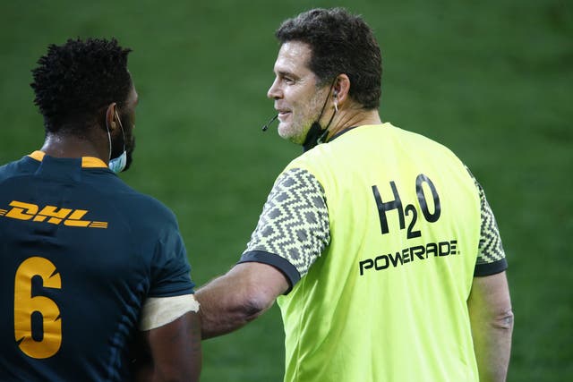 South Africa captain Siya Kolisi (left) hopes the issues surrounding Rassie Erasmus can be resolved (Steve Haag/PA)