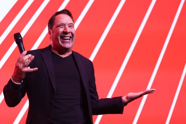 Former England goalkeeper David Seaman talked to supporters at the Budweiser Fan Festival (PA)