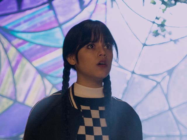 <p>Jenna Ortega as Wednesday Addams</p>