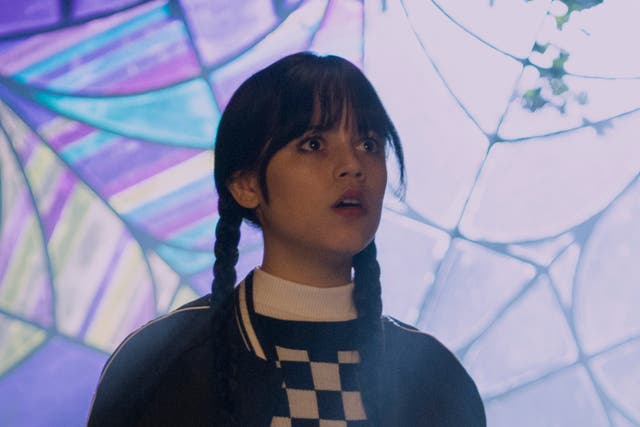 <p>Jenna Ortega as Wednesday Addams</p>