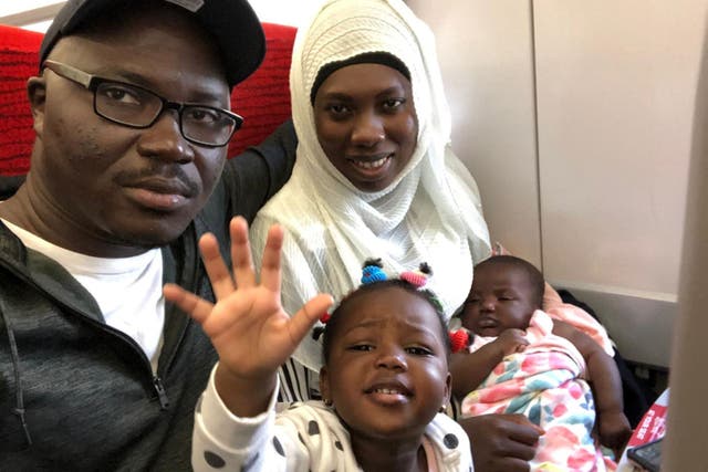 Aboubacarr Drammeh with his wife Fatoumatta Hydara and their children (Family handout/Nottinghamshire Police/PA)