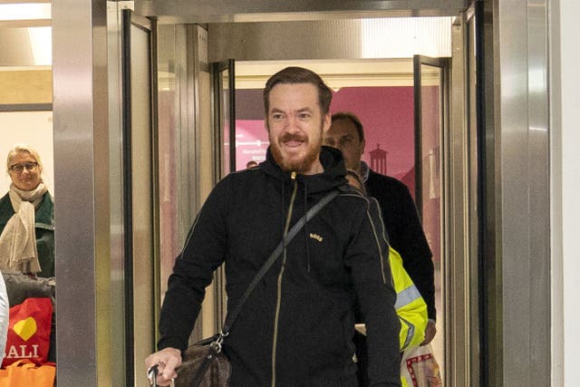 Brian Glendinning arrived home earlier in November (Jane Barlow/PA)