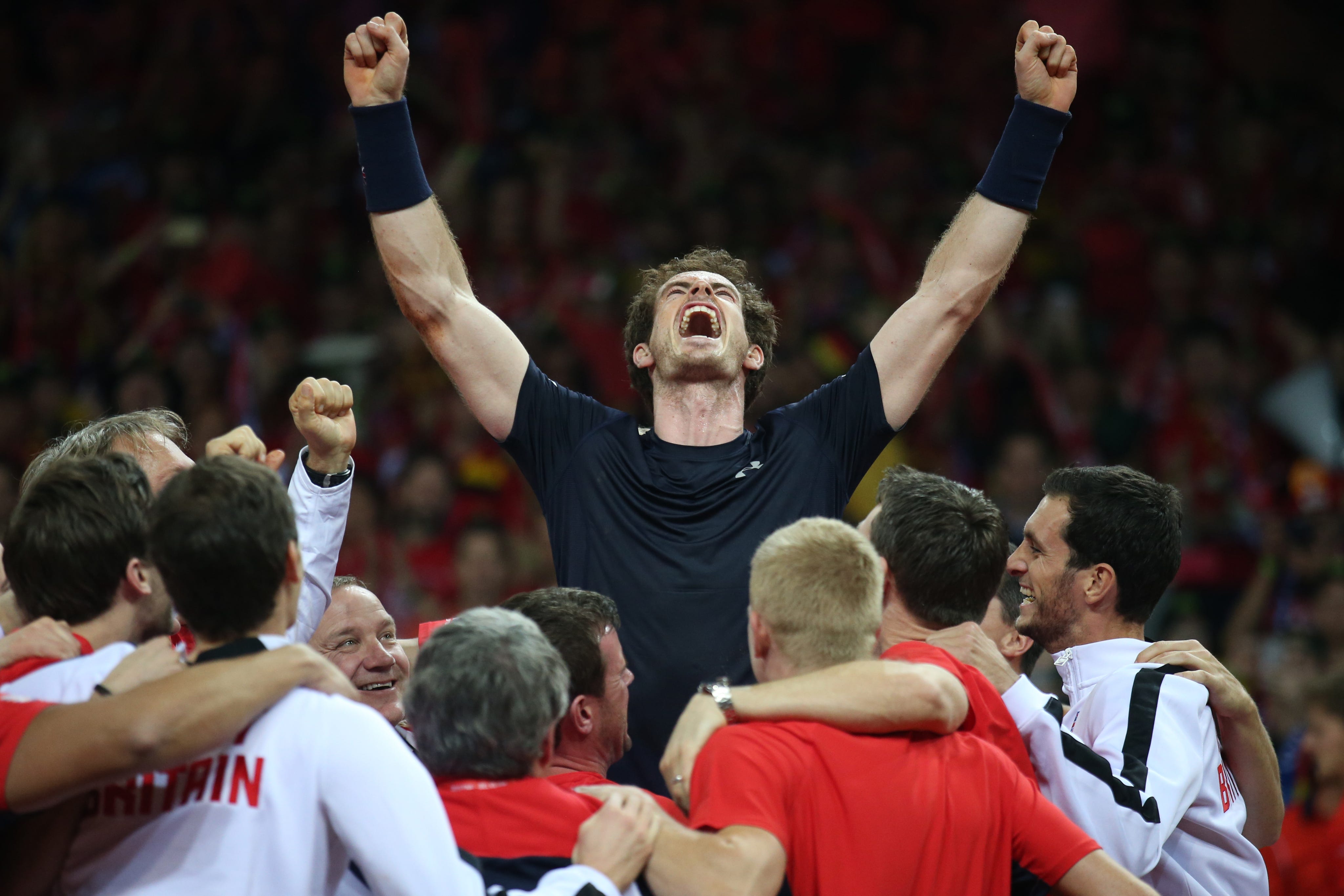 Andy Murray was the inspiration behind the 2015 Davis Cup win for Great Britain, who face an away qualifier against Colombia next February (Andrew Milligan/PA)