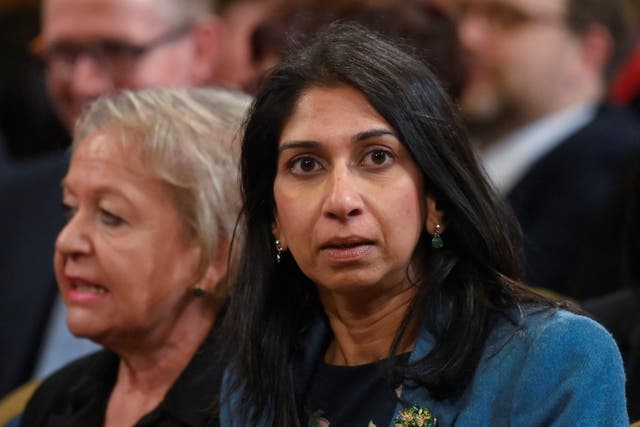 Home Secretary Suella Braverman is to summon police chiefs to Downing Street for talks about cracking down on Just Stop Oil protests (Toby Melville/PA)