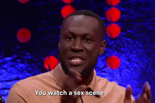 <p>Stormzy quizzes Kate Hudson over intimate details of sex scenes</p>
