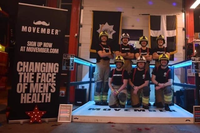 The team at Liskeard Community Fire Station have raised over £15,000 for Movember over the years (Graham Smith/PA)