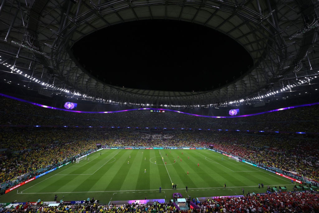 The Lusail Stadium during Brazil’s match against Serbia