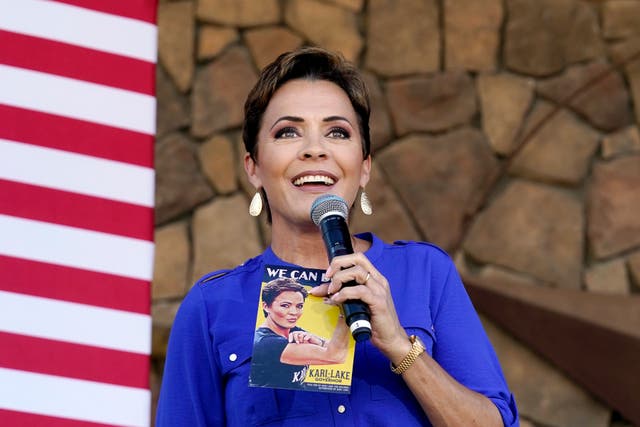 <p>Kari Lake speaks in Arizona </p>