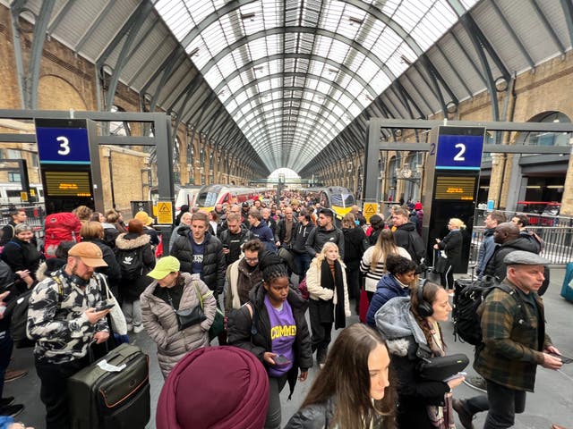 <p>Action stations: London King’s Cross station on the day of the last national rail strike, Saturday 26 November</p>