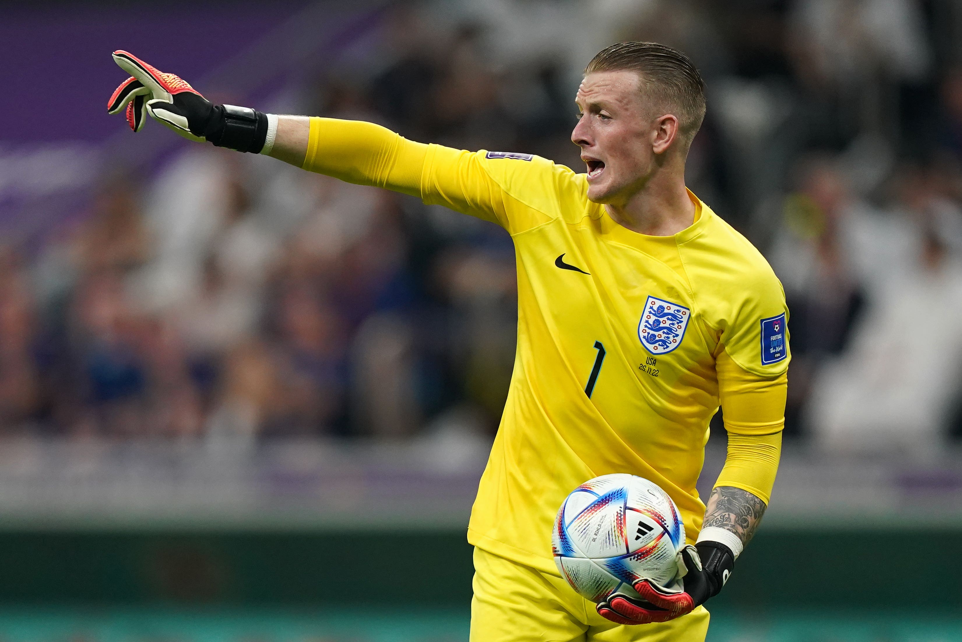 Jordan Pickford is looking forward to England’s World Cup clash with Wales. (Mike Egerton/PA)
