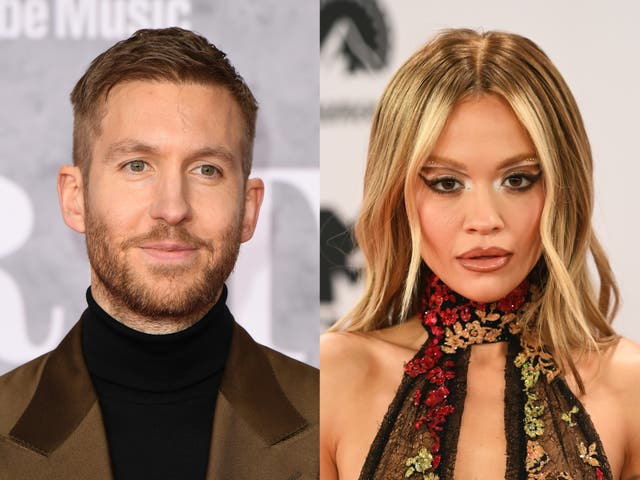 <p>Calvin Harris and Rita Ora</p>