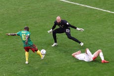 Cameroon’s Vincent Aboubakar in shock after audacious scoop goal against Serbia is given