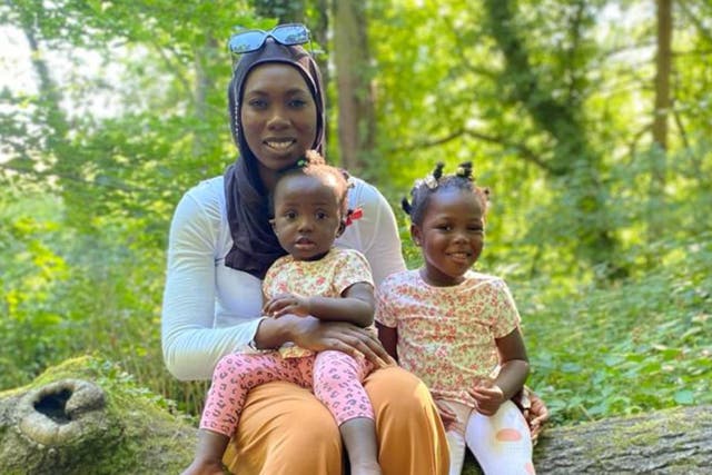 Fatoumatta Hydara, Naeemah Drammeh, aged one, and Fatimah Drammeh, aged three (Family handout/PA)