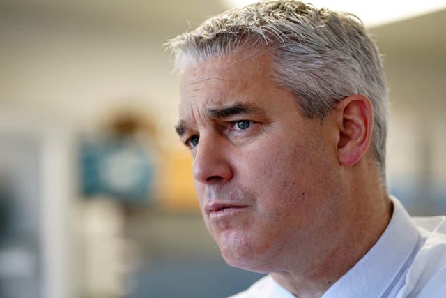 Health Secretary Steve Barclay during a visit to the Royal Marsden (Kirsty O’Connor/PA)