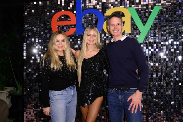 eBay UK general manager Murray Lambell (right) at a pre-loved fashion event staged by the company, alongside stylist Amy Bannerman and Love Island contestant Tasha Ghouri. (Jonathan Hordle/PA)
