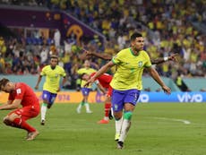 Casemiro provides Brazil relief in Neymar absence to edge past Switzerland