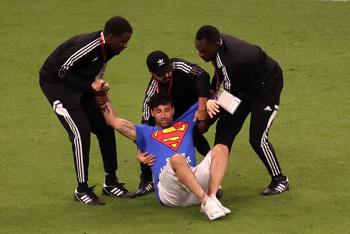 World Cup pitch invader released without charge after bringing rainbow flag onto field