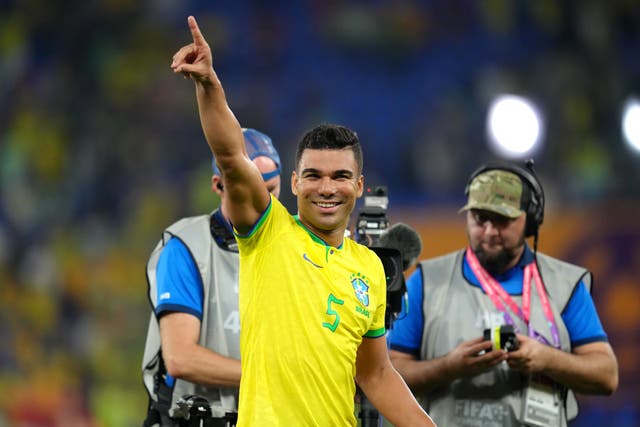 Brazil’s Casemiro netted the winner in their World Cup victory over Switzerland (Nick Potts/PA)