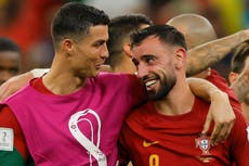 Bruno Fernandes shines to lessen load on Cristiano Ronaldo as Portugal ease past Uruguay