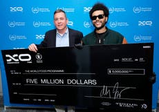 The Weeknd raises over ?4m for world hunger charity