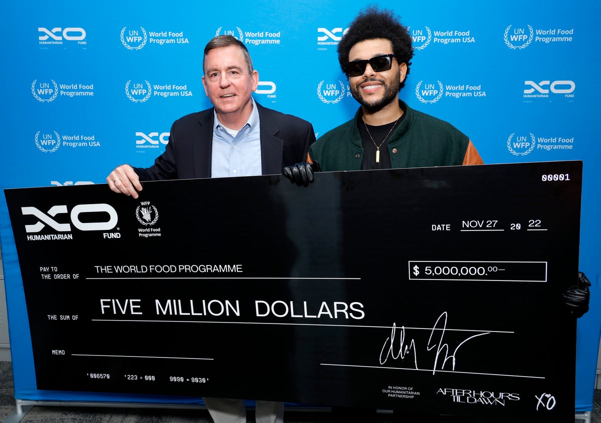 The Weeknd raises over £4m for world hunger charity