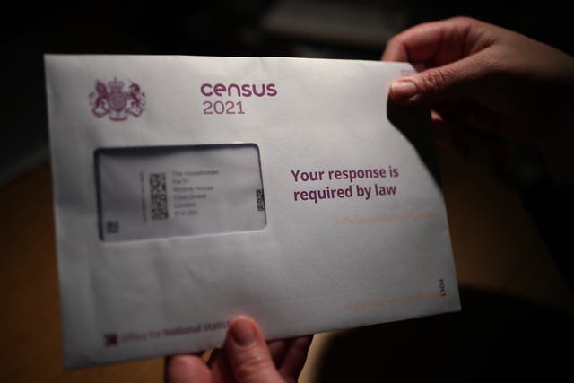 A letter from the Office for National Statistics (ONS) containing information about The Census 2021, sent to households in England and Wales (Yui Mok/PA)