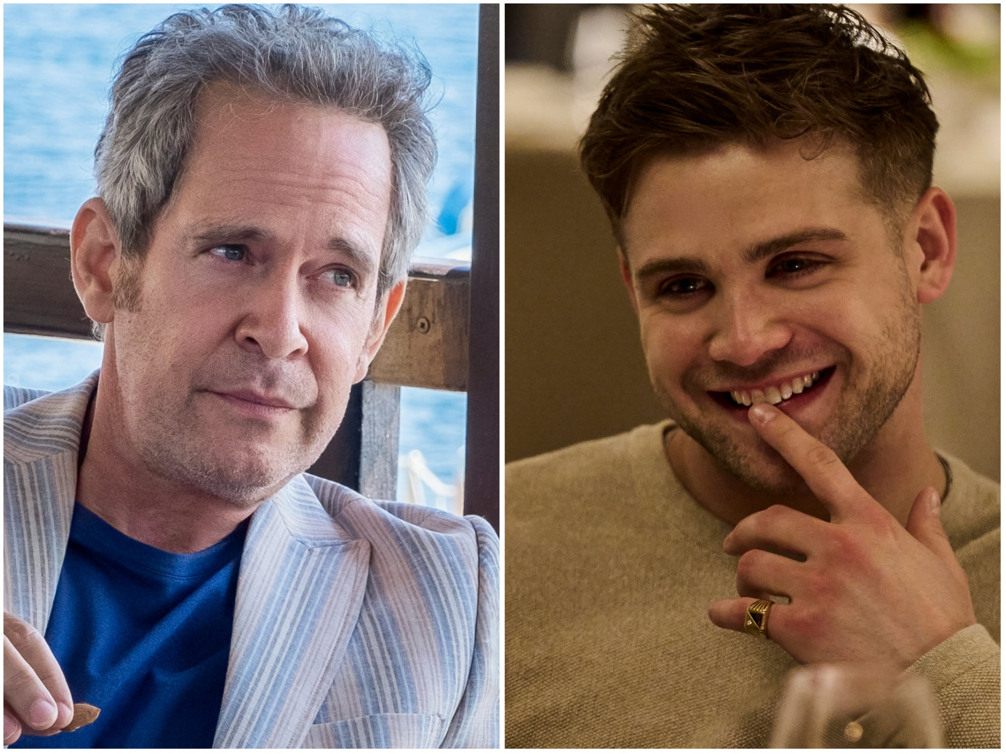 <p>Tom Hollander Leo Woodall</p>