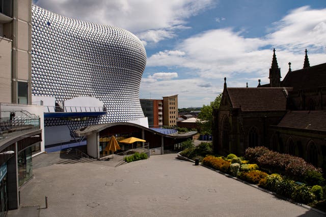The Bullring shopping centre in Birmingham (Jacob King/PA)