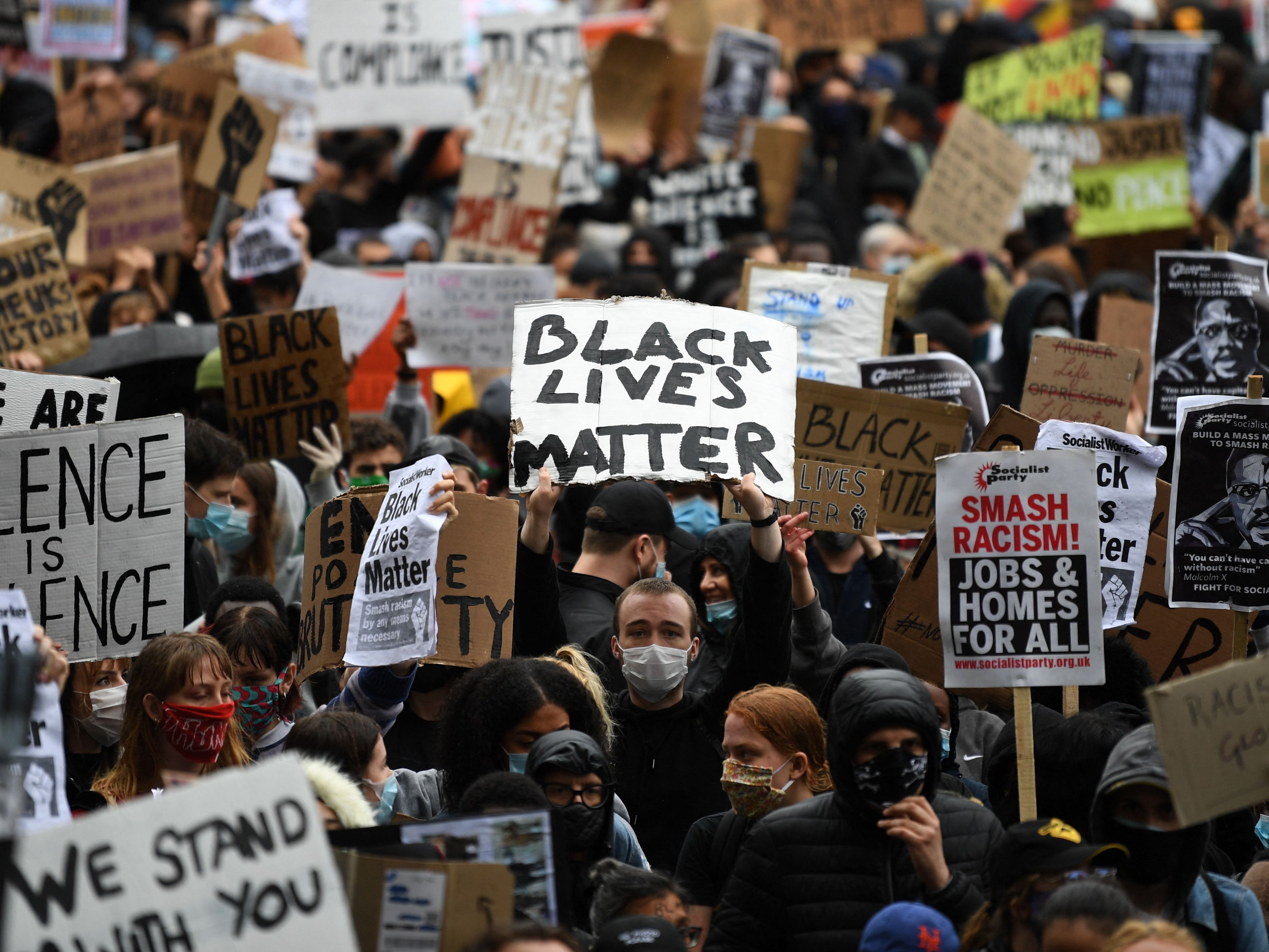 Campaigners argue police also took aggressive action during Black Lives Matter protests