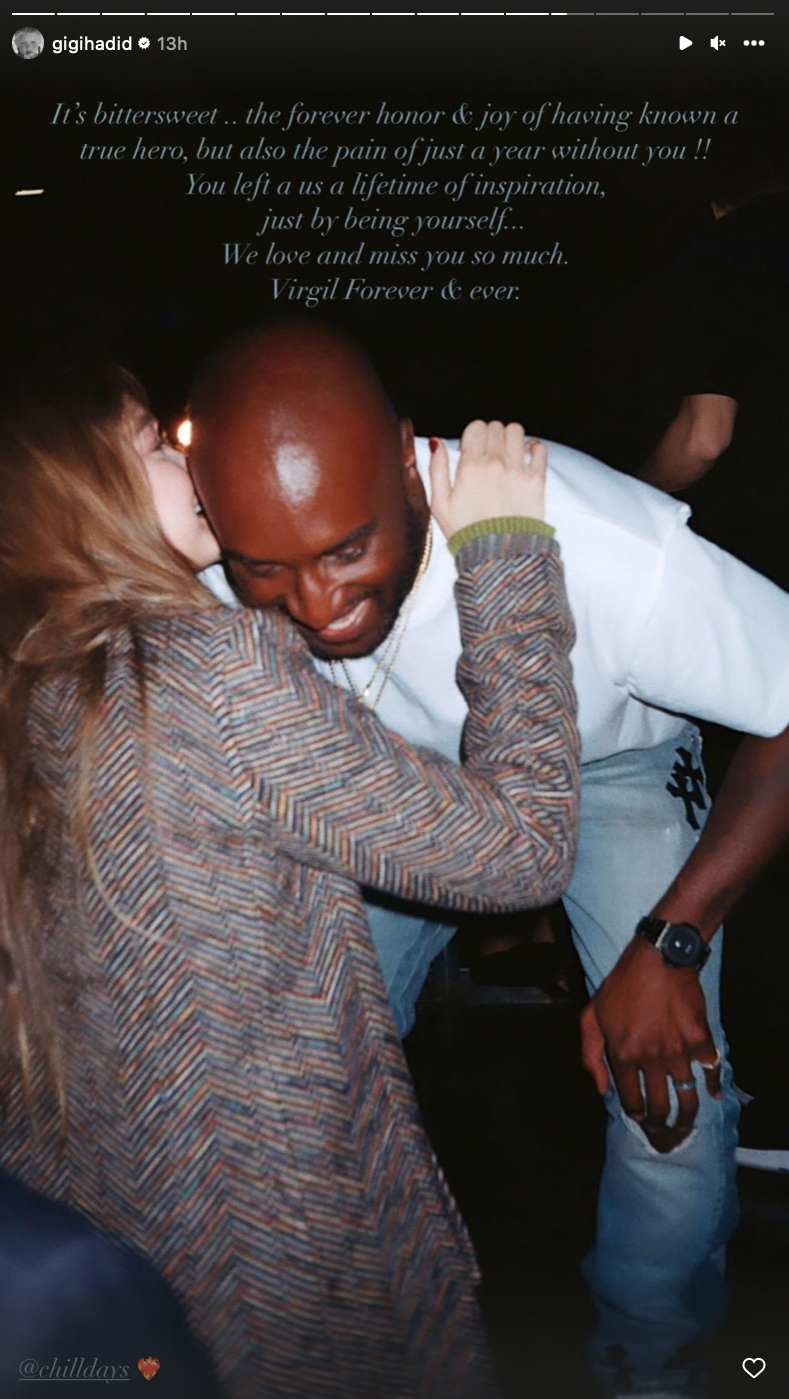 Gigi Hadid and Hailey Bieber lead tributes to Virgil Abloh on one year  anniversary of his death