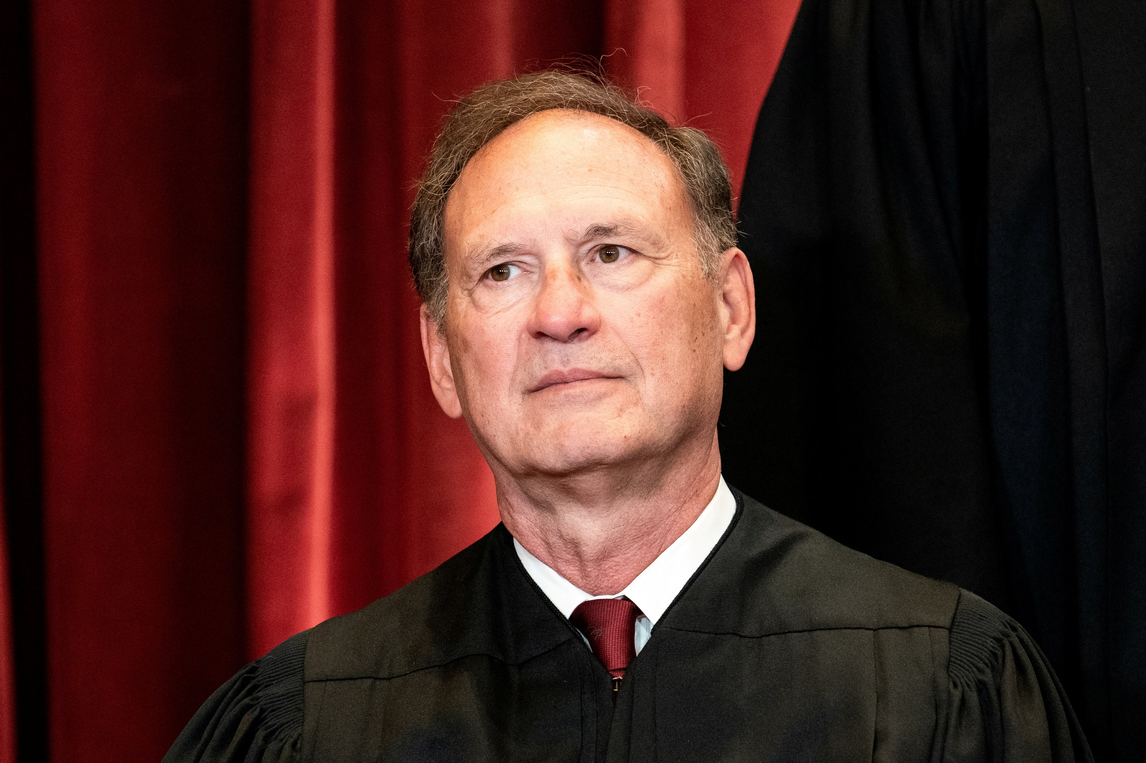 File. Samuel Alito faced massive backlash on social media after snarkily saying, during oral arguments of a controversial case, that he sees black children in KKK outfits ‘all the time’