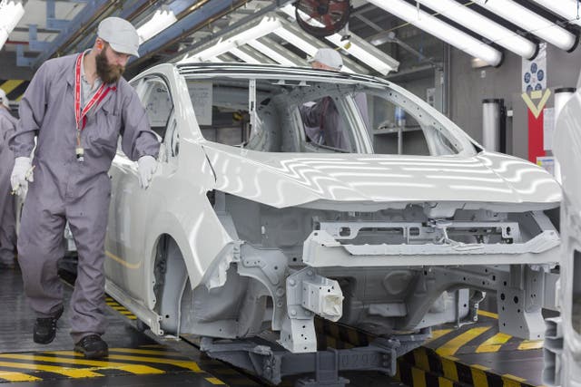 <p>Production of the Nissan Leaf, an electric vehicle, at the plant in Sunderland</p>
