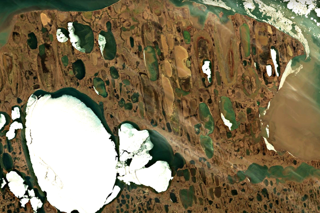<p>Melting permafrost in the Arctic</p>