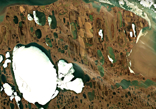 Derretimiento del permafrost en el Ártico