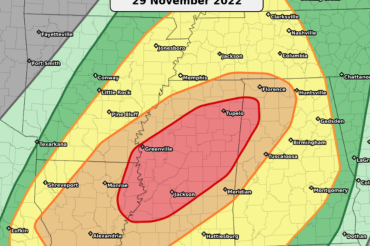 Tornado warning today: Two dead in Alabama as storms tear through South ...