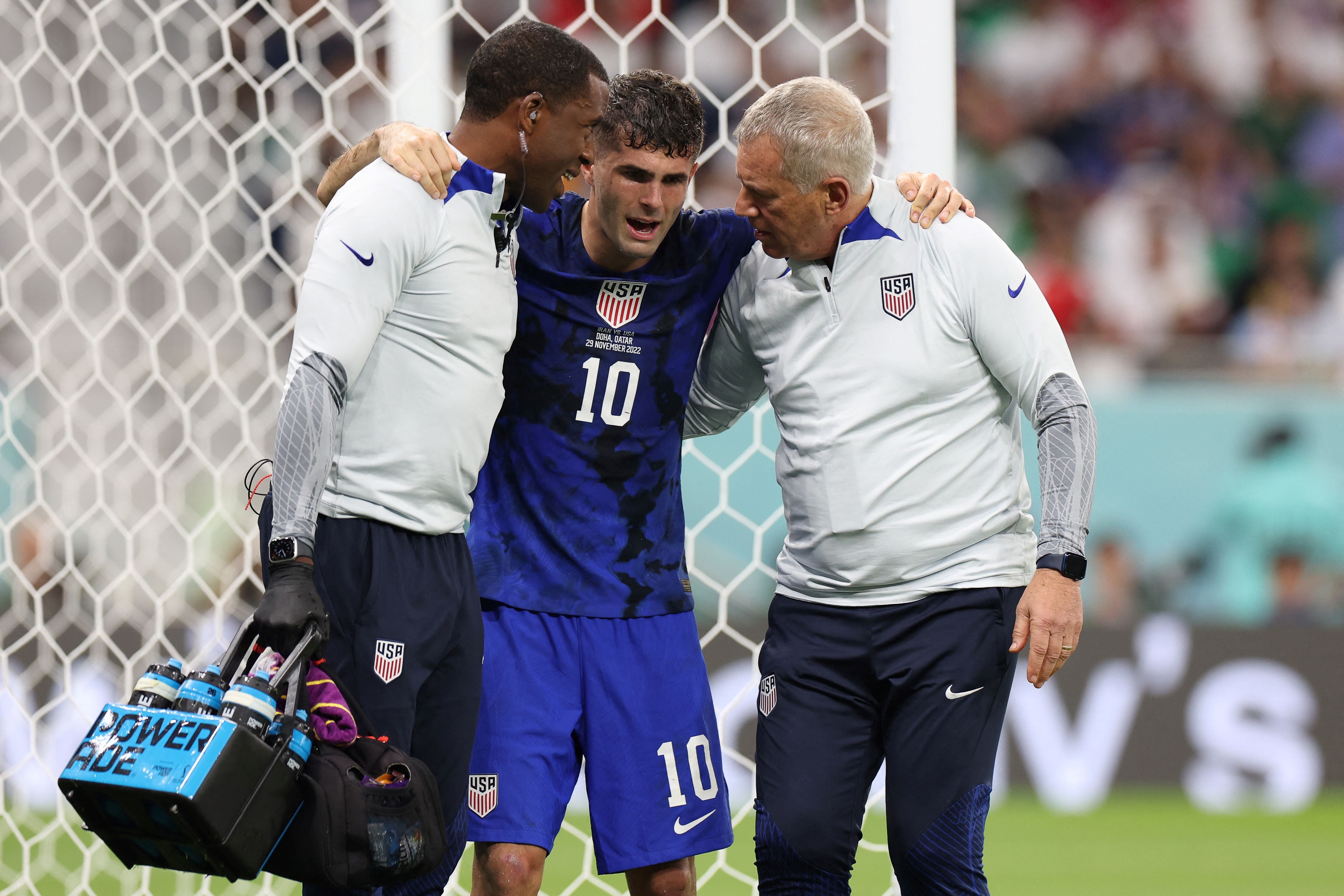 Christian Pulisic injured his abdominal in the process of scoring USA’s goal against Iran