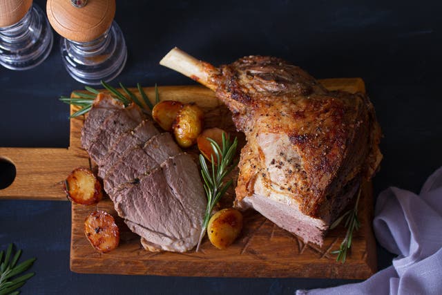 <p>Roast lamb with potatoes is a traditional Christmas Day meal in Greece </p>