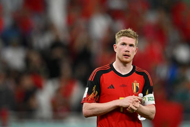 <p>Kevin De Bruyne has struggled so far in Qatar</p>