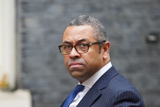 Foreign Secretary James Cleverly has announced sanctions against 22 Russians, including senior prison officials who helped to enlist convicted criminals to fight in Ukraine (James Manning/UK)