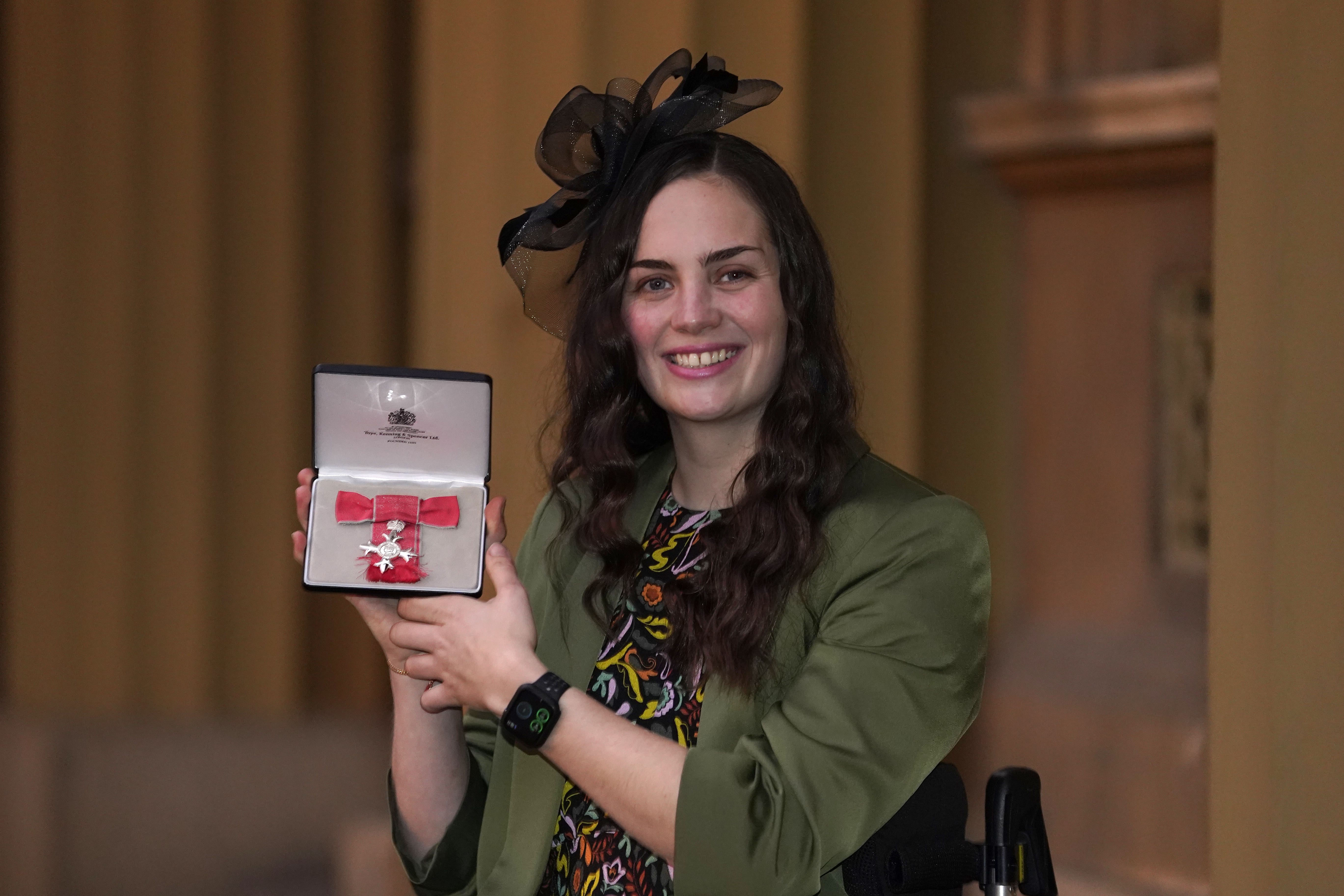 Tully Kearney after being made an MBE (Andrew Matthews/PA)