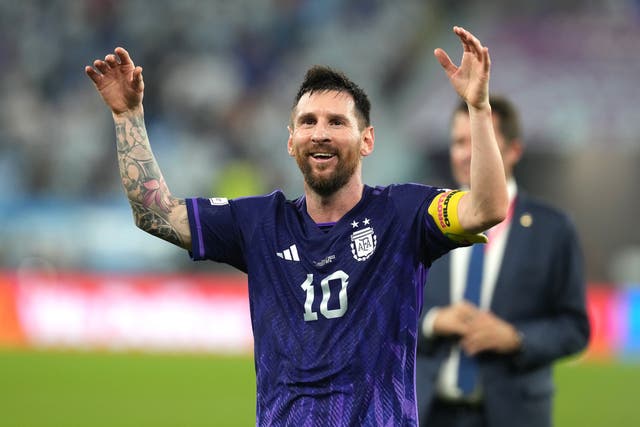 Lionel Messi’s Argentina are through to the last 16 of the World Cup (Martin Rickett/PA)
