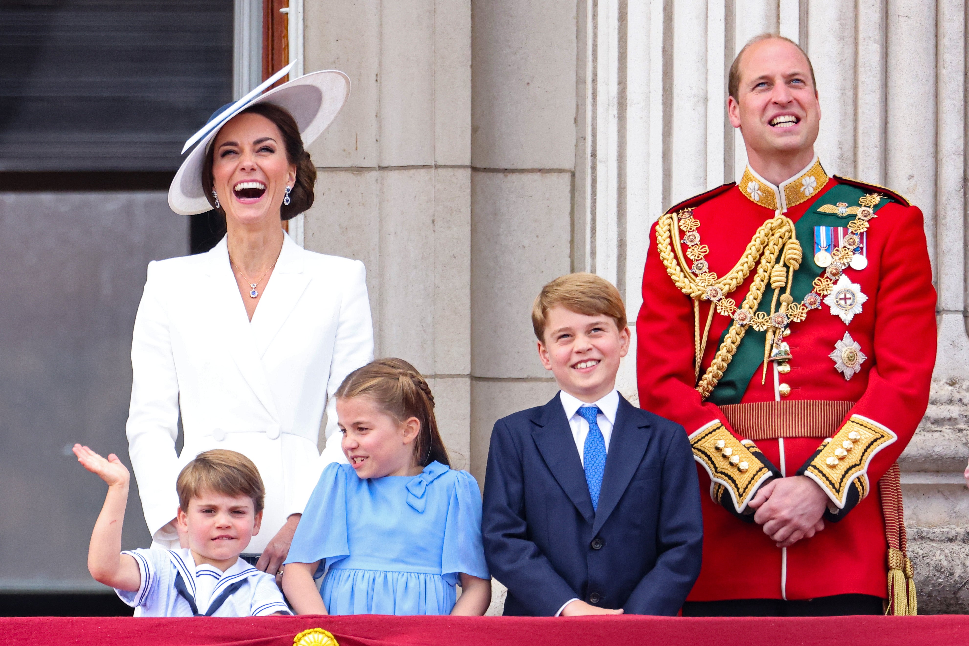 Prince William and his three children, George, Charlotte and Louis, are next in line for the throne