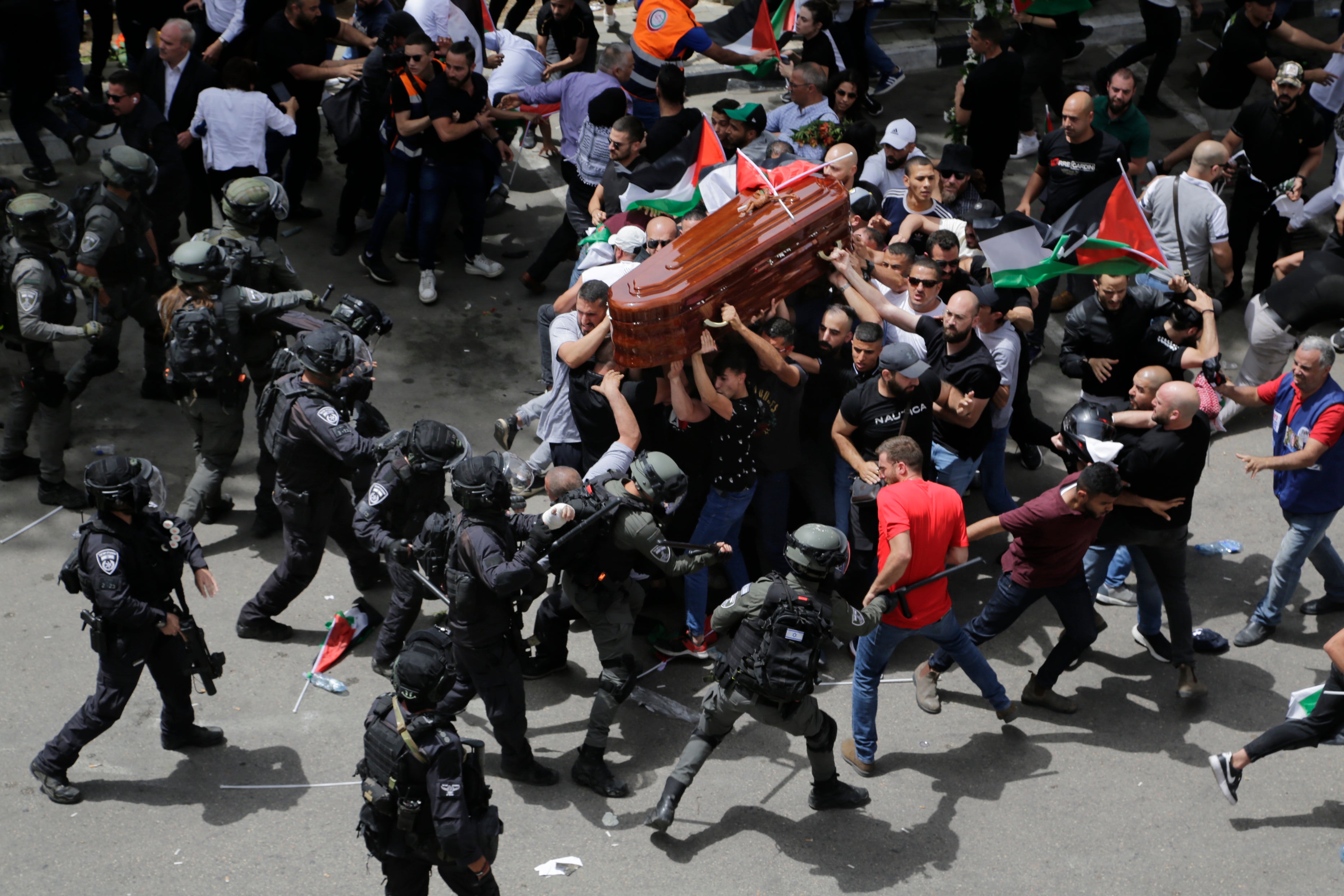 Israeli forces clash with mourners at Shireen Abu Akleh’s funeral