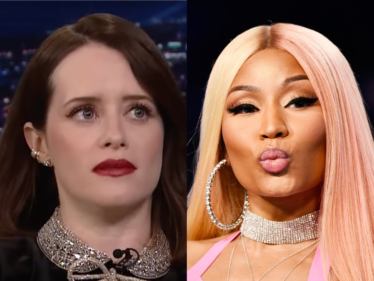 Claire Foy reacts to Nicki Minaj saying she wants to ‘eat her face’ following Crown season 5 cameo