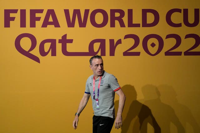 South Korea’s Portuguese coach Paulo Bento will sing both national anthems in the game against Portugal (Lee Jin-man/AP)