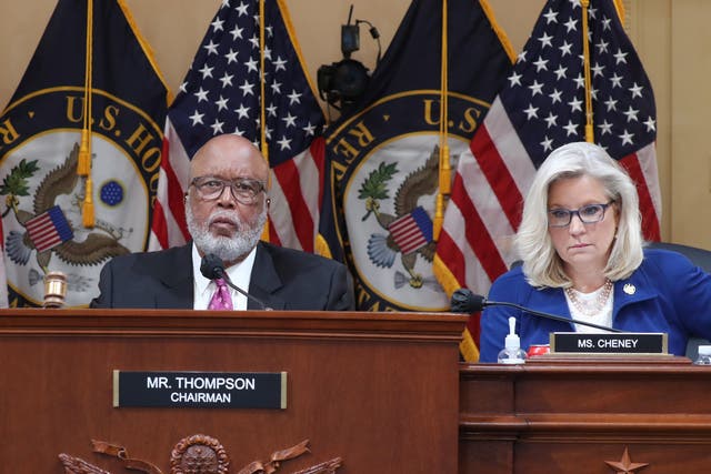 <p>Bennie Thompson and Liz Cheney of the January 6 committee </p>