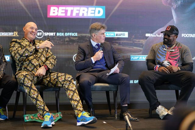 Tyson Fury and Derek Chisora will fight for a third time on Saturday (Zac Goodwin/PA)