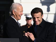 Biden Macron news – live: President and Jill Biden host administration’s first state dinner with French guests